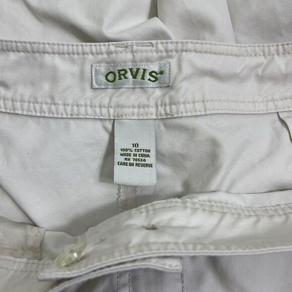 Orvis Womens Capri Cropped Size 10 Khaki Fishing Hiking Outdoor Gorpcore Camping - Picture 9 of 13